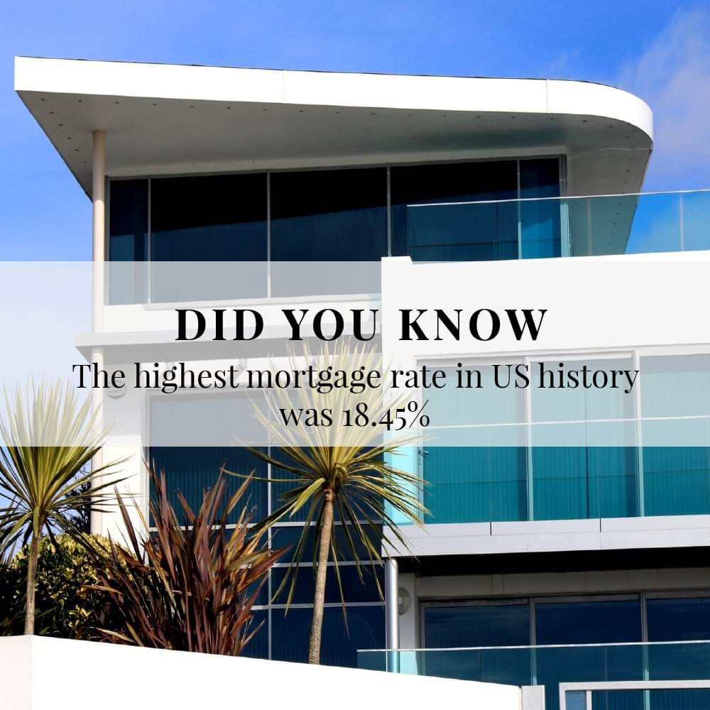 Fairviewfunds's tweet photo. Today's Financial Fact:
The highest mortgage rate in US history was 18.45% https://t.co/Ty68zrUNda The highest rates hit in October 1981, when interest rates on 30-year fixed loans reached a sky-high 18.45%! https://t.co/KwCThU6jdI