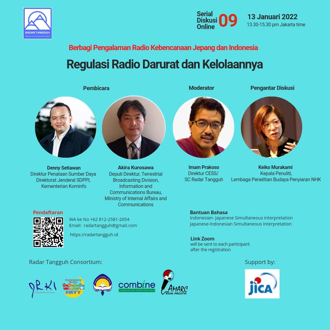 Ikuti Diskusi Online Berbagi Pengalaman Kebencanaan Indonesia-Jepang seri 09.
Daftar melalui link berikut: docs.google.com/forms/d/e/1FAI…

#DRR #webinar #DRRradio #webinarPRB #DRRwebinar #bulanPRB #bulanPRB2021