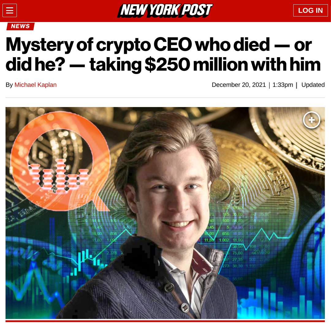The New York Post covers Dead Mans Switch. Read their review here: 
sqz.co/rhXdaKE

Stream it now on CBC Gem: 
sqz.co/pvNjnlH

International viewers can find it on discoveryplus.com

#bitcoin #crypto #truecrime 
<a href="/nypost/">New York Post</a>  <a href="/cbcgem/">CBC Gem</a> <a href="/discoveryplus/">discovery+</a>