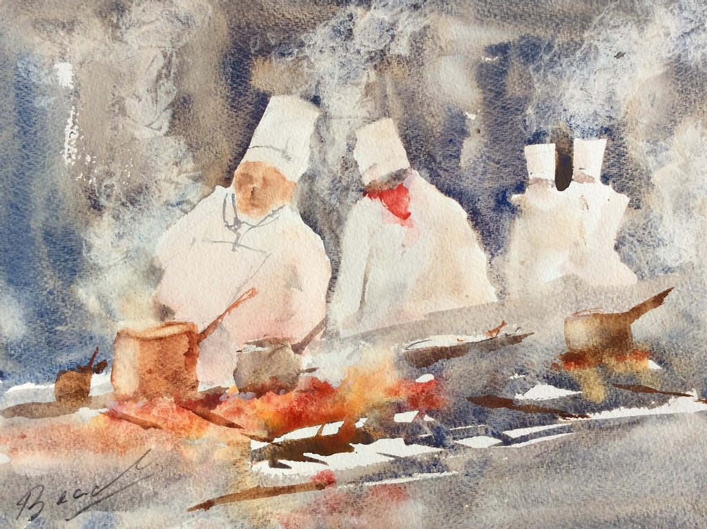 Our annual sale starts on Friday 14 January with our VIP preview – make sure it’s in your diary, we can’t wait to see you there!

📷: ‘Chefs at the Café Royale’ by David Beschi