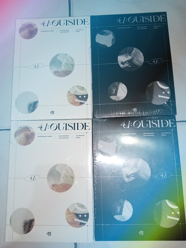 BTOBismyremedy's tweet photo. I bought these 4U OUTSIDE albums for a cause. #IlhoonCustomMicProject ~they arrived safely, yehey! Thank you, Sam! &amp; Take care too! #sentbysam @17meloscart https://t.co/F1nGBmKw6V