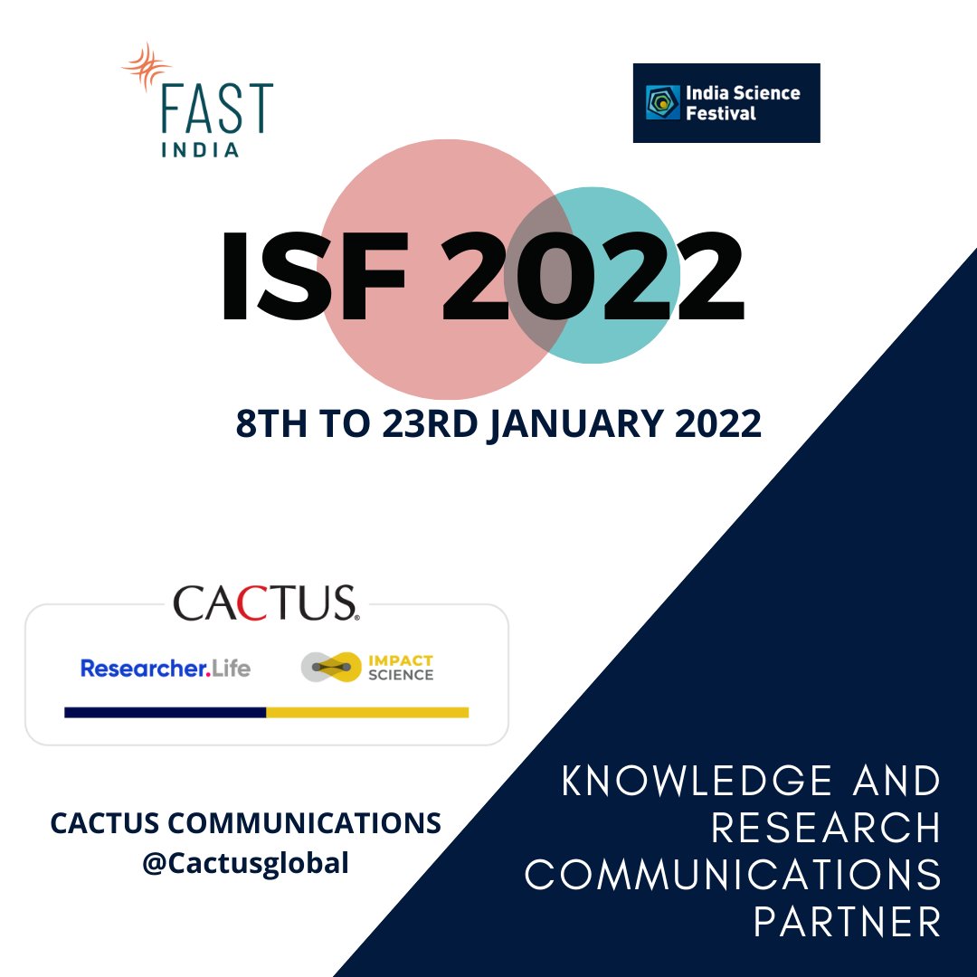 IndSciFest's tweet photo. A big thanks to @Cactusglobal @ImpactSci @ResearcherLife_ for supporting #ISF2022 as our knowledge &amp; research #communications #partners! Join us for our #PhD Program Booths where we discover #sciencewriting,#networking + #marketing #research!Register here: https://t.co/VqV4QAHWm9 https://t.co/hmScrWEfhL