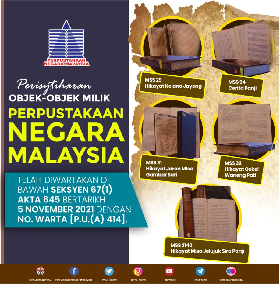 Perpustakaan Negara (@PNM_Rasmi) / Twitter