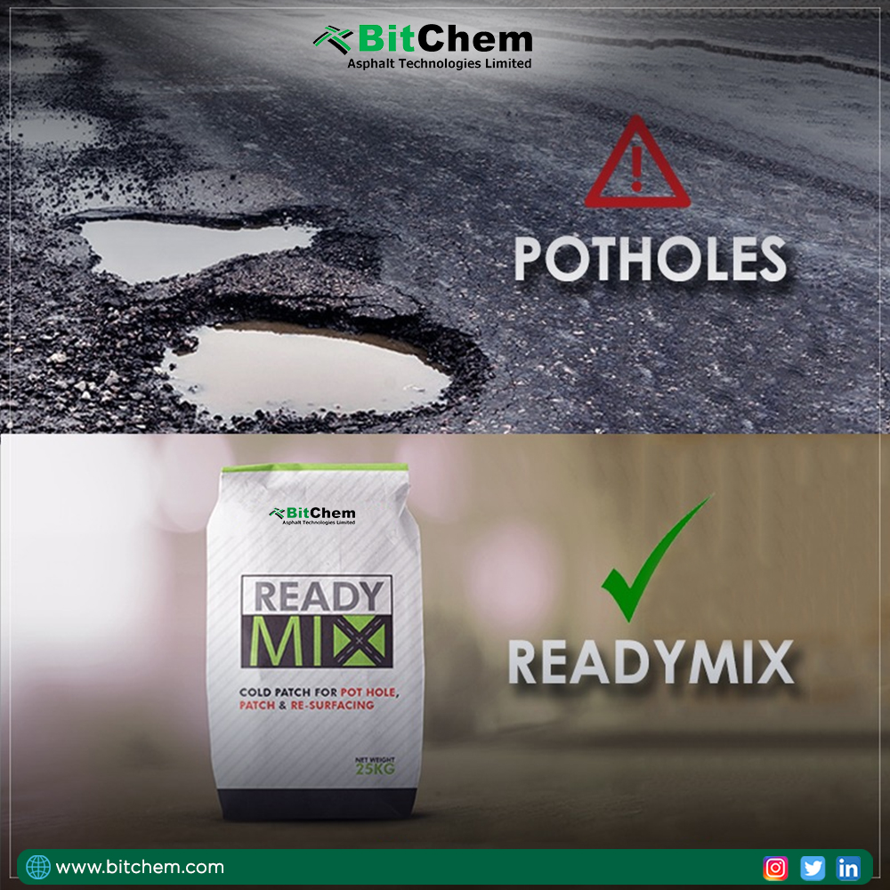 Bitchem_SM's tweet photo. Don't let the potholes turn fatal. Request your local municipality to choose #coldmix for quickest repair of the potholes. For inquiries about Bitchem ReadyMix Binder made especially for potholes, DM us.
.
.
.
#readymix #bitchem #potholerepairsolution #potholes #repairpotholes https://t.co/2yNd5MFQOR