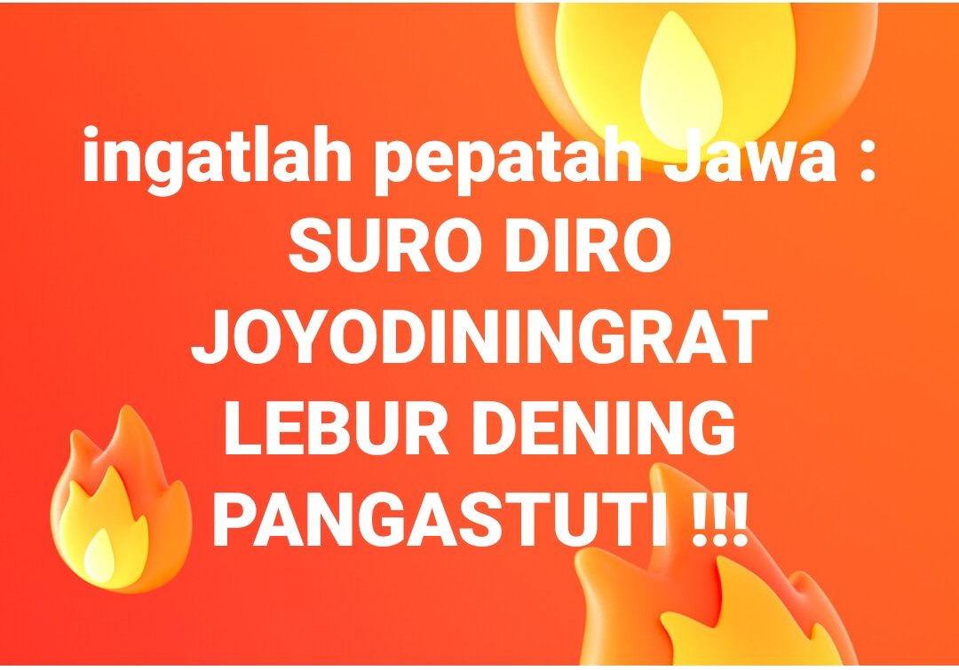 Budaya Jawa begitu luhur dan MAMPU menjadi pedoman hidup YANG BAIK...!!!