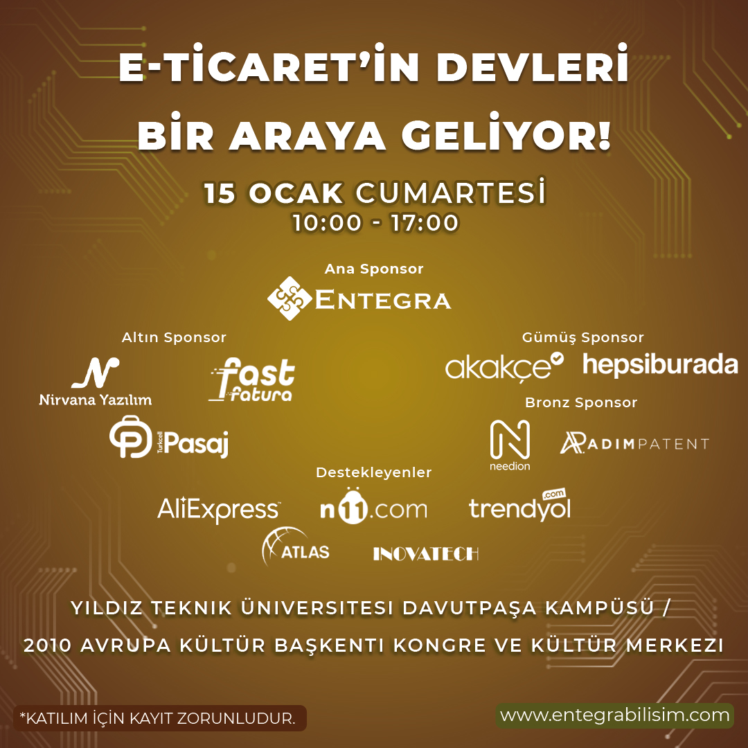 15 Ocakta E-Ticaret'in Devlerini Bir Araya Getiriyoruz!

15 Ocak 2021 Cumartesi günü Yıldız Teknik Üniversitesi Konferans Salonunda saat 10:00-17:00 arasında gerçekleşecek "TEKDEV BÜYÜK İSTANBUL E-TİCARET KONFERANSI" 'na davetlisiniz! 

 >> bit.ly/3t0GNnc