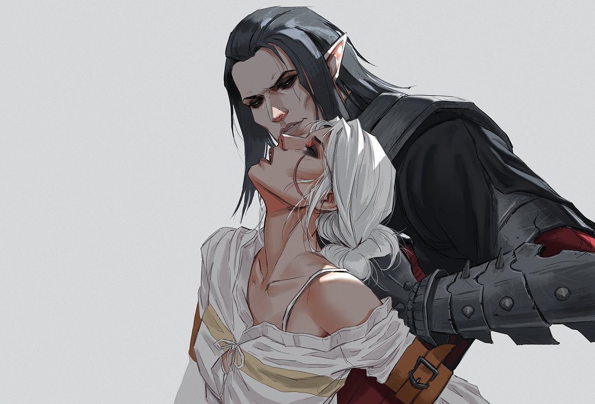 AlexineSkiba's tweet image. 'Won't you brutally tame us now?'
'Not unless you permit me,' he smiled suggestively. 'Some mares like rough caresses.'
ciri/eredin