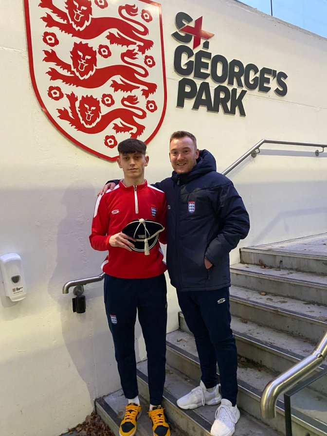 Wakefield College Football Development Programme student Owen Kirman was selected for the England Colleges National Football Team last month and made his debut for the national team at St George's Park, the home of English football.

READ📰: bit.ly/3FgBann
