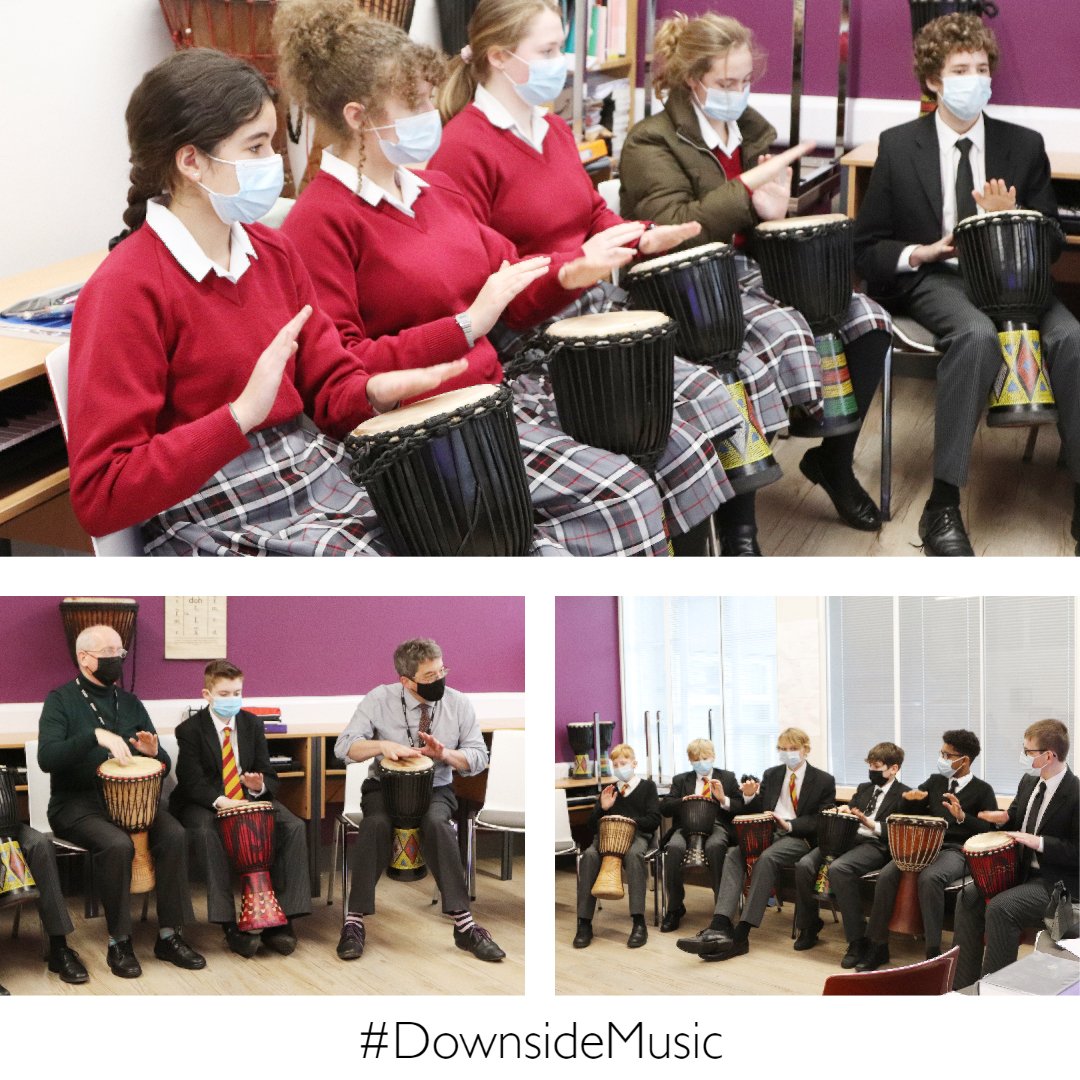 downsideschool's tweet photo. A spot of rousing Friday drumming with Mr McNamara and Mr Bevan and some of the Third Form - building confidence, developing musical skills and enabling pupils to express themselves.
#DownsideMusic @DownsideSchool #iLoveBoarding #somersetschools https://t.co/9ONfKbJL8p