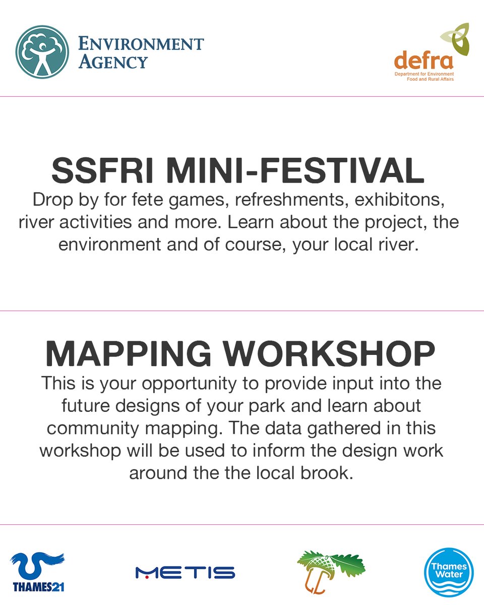 Thames21's tweet photo. Spend your weekends #outdoors with us! We've got #games and #riveractivities tomorrow. Also, we have #mapping workshops later this month.
📍Chandos Park 🌳 (#Harrow)
📍Watling Park 🌳 (#Barnet)
First two sites as part of the #SilkStream FRI project.
https://t.co/9S58NTkS70 https://t.co/c5p18pzzoN