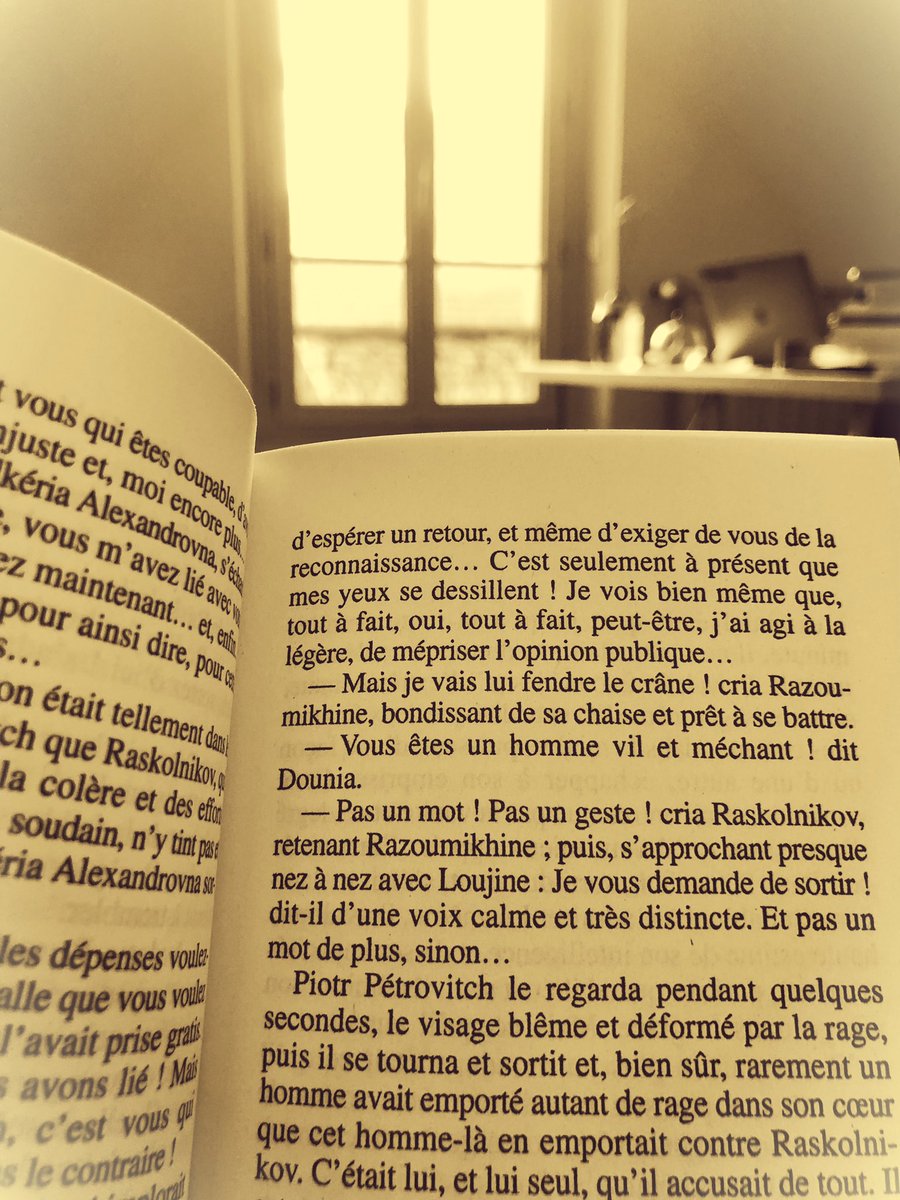 ApollonieS's tweet photo. Travailler à la maison offre certains avantages 📖🛋🙃
#crimeetchatiment #dostoievsky #markowicz https://t.co/2XGlQeDW2H
