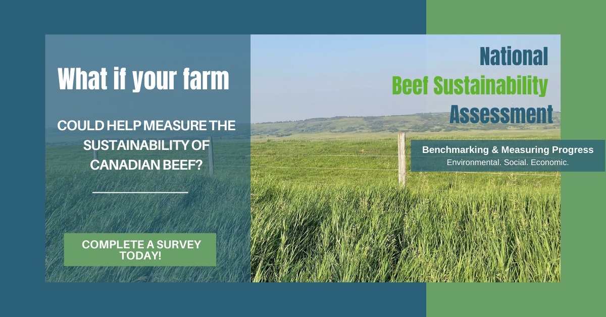Calling all beef producers! It’s your last chance to contribute to the National Beef Sustainability Assessment survey. Fill it in by tomorrow and you could win some great prizes from us and other <a href="/CRSB_beef/">Canadian Roundtable for Sustainable Beef (CRSB)</a> partners.

Survey link: bit.ly/3HG2RYi

#CRSB #NBSA2023