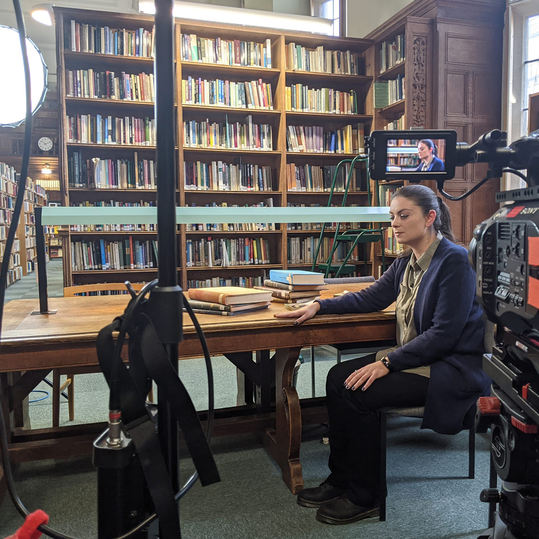 JistStudios's tweet photo. Filming documentaries takes us to some incredible places, like the @HaddonLibrary at @Cambridge_Uni for our recent @bbcideas film about Akkadian.
Watch the film at https://t.co/tOeFyx8qtl
#Akkadian #Cuneiform #BBCIdeas #AncientHistory #History #BBC #TheOpenUniversity https://t.co/Etl85C6cSN