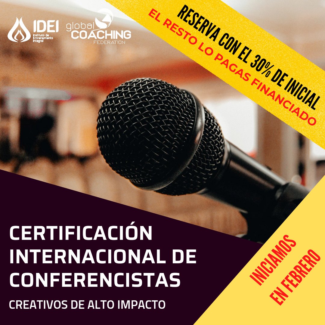 tomamoscoaching's tweet image. #Inscripciones abiertas para la #Certificación Internacional de #Conferencistas Creativos de Alto Impacto en modalidad On Line. Participa desde cualquier país del mundo. Cuentas con planes de financiamiento y distintas modalidades de pago. Información: +58 424 1173470.