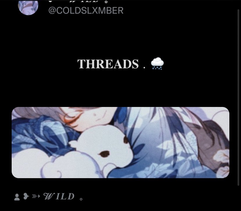COLDSLXMBER's tweet photo. DN: Wild 

Pinned: “ Snow prince “ “ the unlikely son “ 

Threads : Mun info , Muse info, rules, extras , tags. https://t.co/qjRZBjGzlu