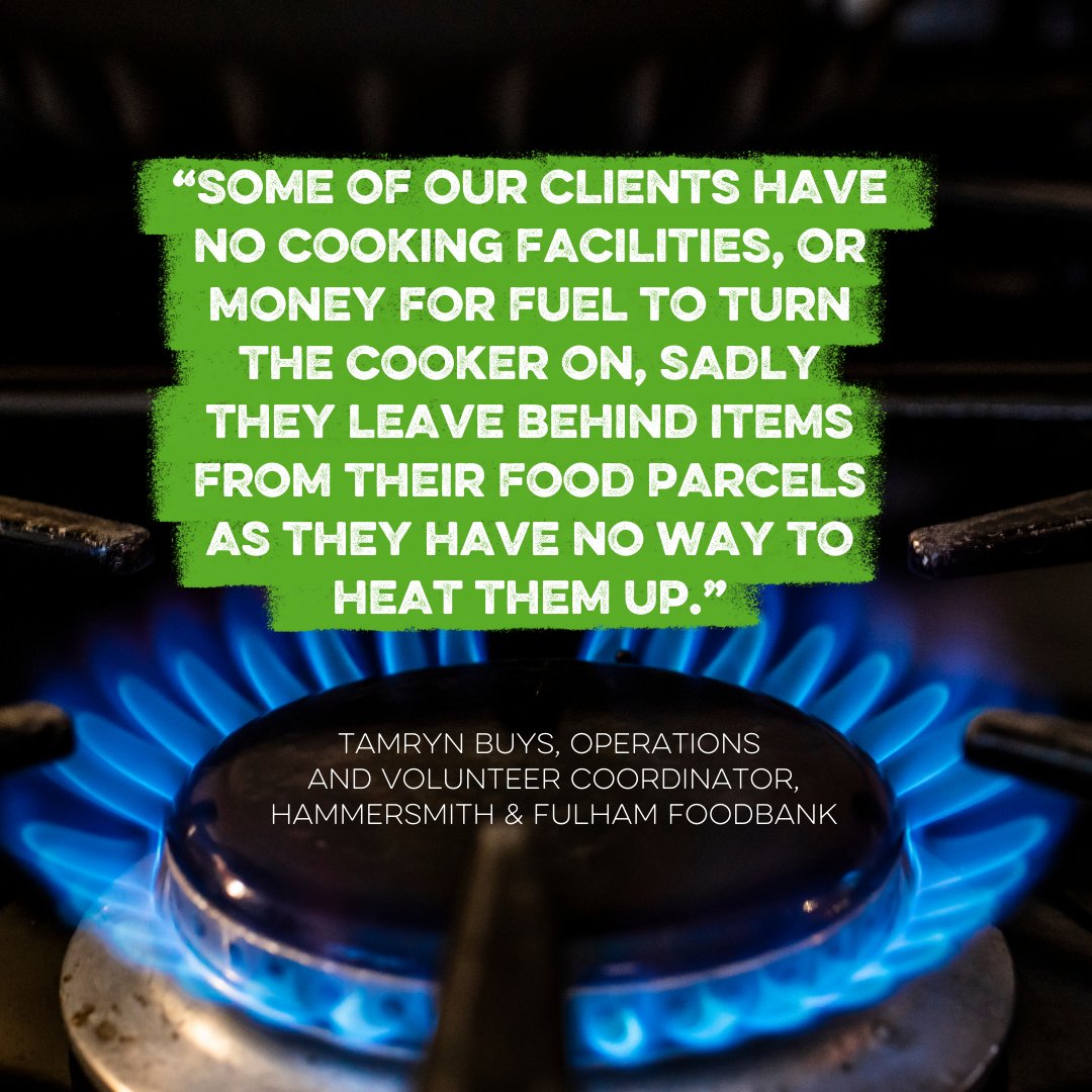 TrussellUK's tweet photo. A warm meal is not a luxury.🍲 But too many people in our communities can't cook a warm meal because they can’t afford to use their cooker.  
 
👉 Impossible decisions  caused by poverty. But nobody should need to visit a food bank to get by. https://t.co/cK3VUGgUyo