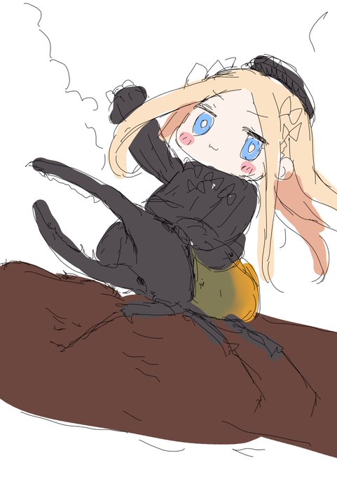 ヘラクレスオオカブトに乗るアビーちゃん 