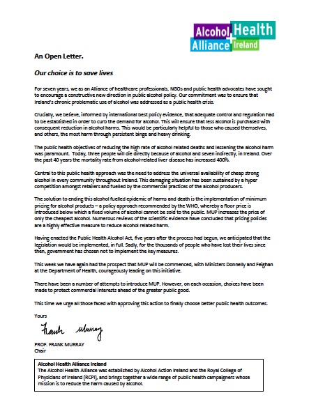 AHA_IRL's tweet photo. Given recent media debate it is important to clarify that @TheUSI are members of this Alliance, since 2015, and have consistently supported the enactment and implementation of Public Health Alcohol Act, including signing this open letter on MUP last May.
https://t.co/MPQJQoxMIo https://t.co/HhLh2R0D9P