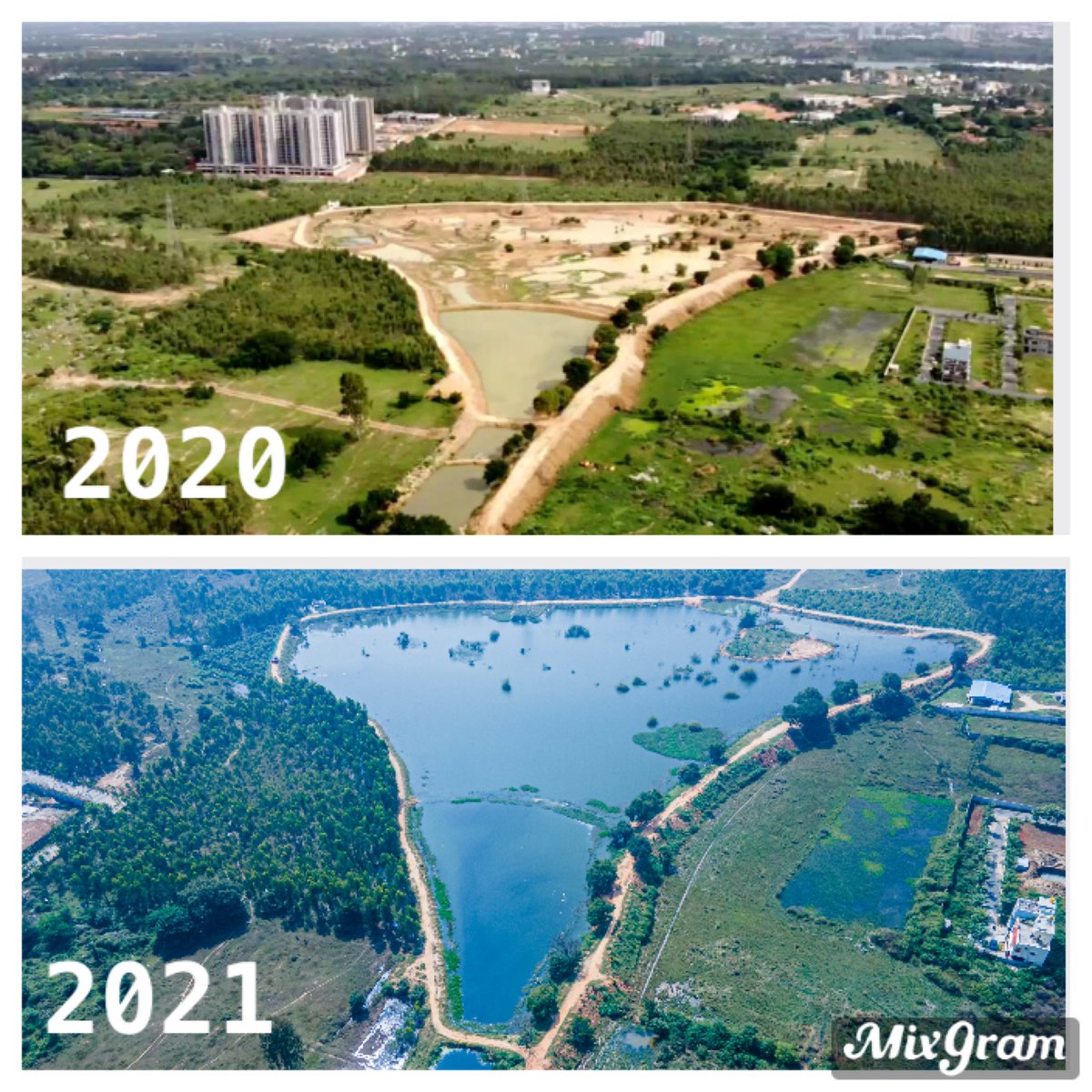 AMalligavad's tweet photo. This My 6th Lake Hadosiddapura,Was in pathetic condition after rejuvenation and after Rains https://t.co/1roqFFZrgD