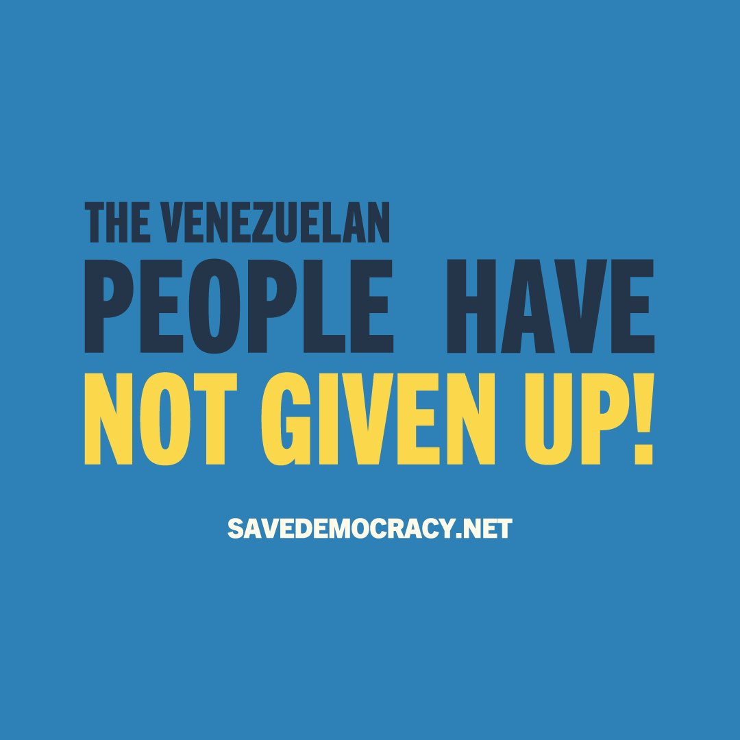 We need to make sure leaders around  the world listen to the plea of the Venezuelan people. 

They have not given up their fight for freedom. 

#SaveVenezuela #SaveDemocracy #ElectionsNow