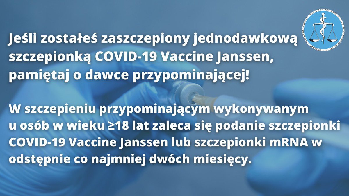 GCessak's tweet photo. Dawka przypominająca w przypadku pierwotnego szczepienia jednodawkową sz.Janssen, jest kluczowa dla zapewnienia ciągłości ochrony,w tym ochrony przed #Omicron. Apeluję do tych, którzy jeszcze tego nie zrobili, o niezwłoczne przyjęcie dawki przypominającej! https://t.co/3HaU7nCf7H https://t.co/HdJgrOTzev
