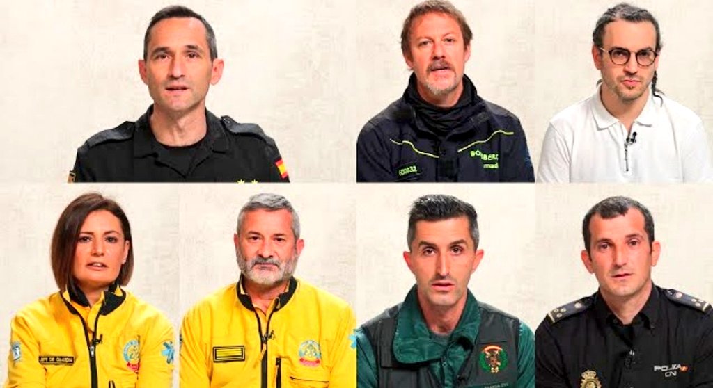 gorka581's tweet photo. Un Teniente coronel @UMEgob, un oficial @BomberosMad, un psicólogo de emergencias, una médico y un enfermero @SAMUR_PC, un guía canino @guardiacivil, y un inspector @policia respondiendo a preguntas sobre emergencias y su experiencia en Telemadrid
https://t.co/sJykGpwbaE https://t.co/sUWERHXHb9