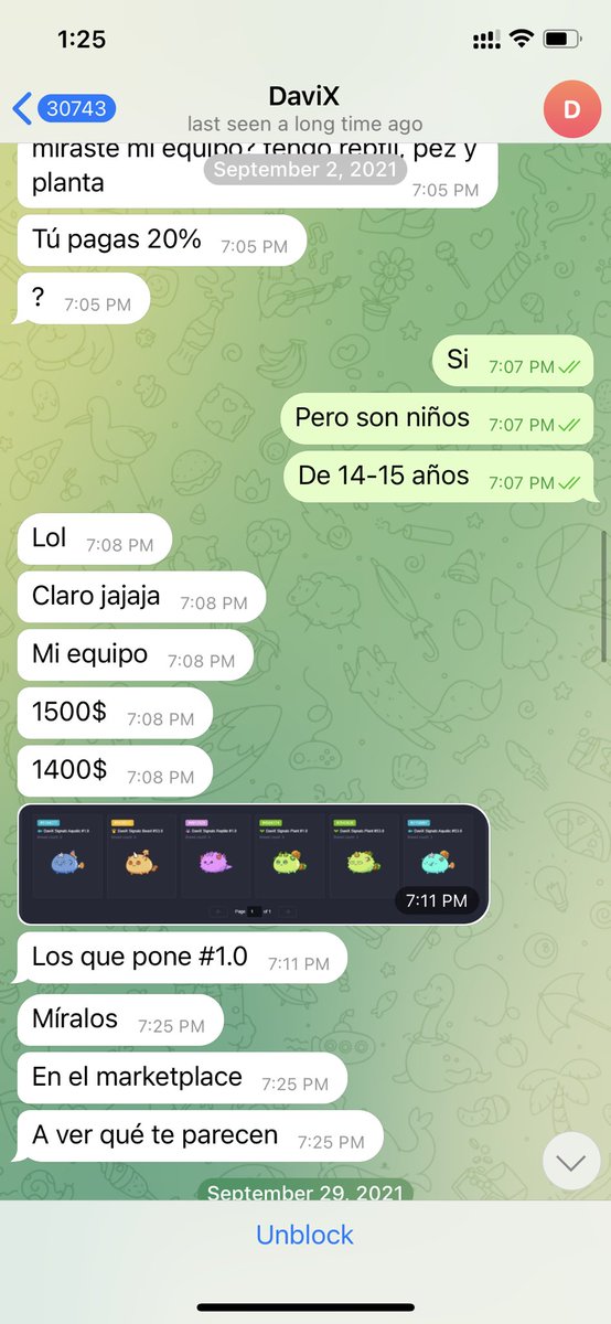 izistalk's tweet photo. @DaviXCrypto @CriptoGeronimo Por cierto Meloncito aún me debes 30$, pero entiendo que andes corto compraste 4800$ en axies que ahora valen 600$ 🤣🤡 https://t.co/SFj7F2iVnl