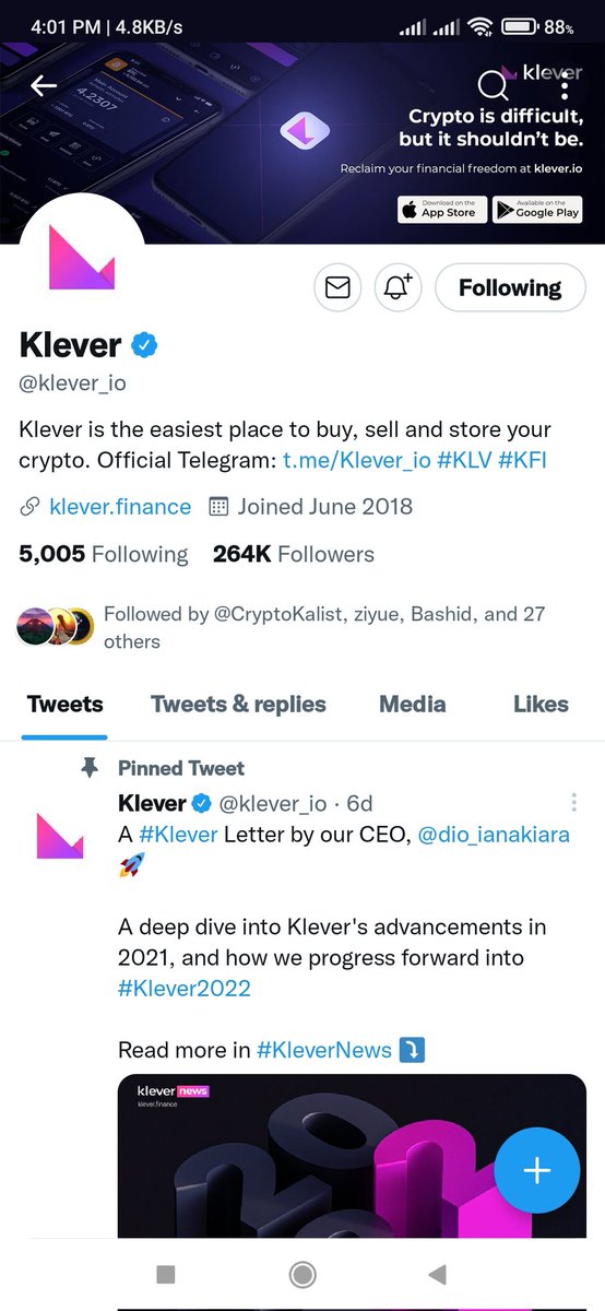 Third141's tweet photo. @dio_ianakiara @klever_io #KLV #KFI #DVK #KleverChain https://t.co/tDRs9HEwi8