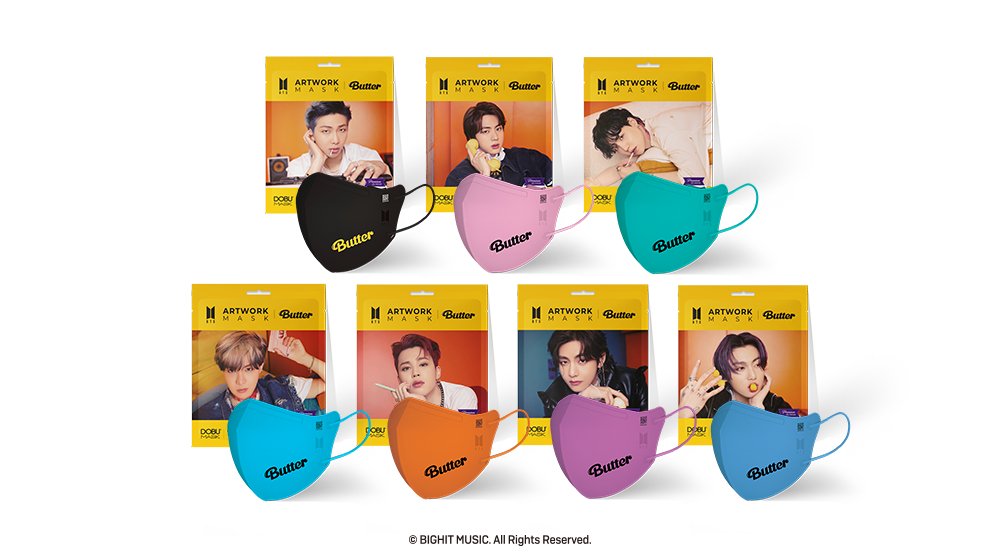 DOBUMASK's tweet photo. #BTS 와 #DOBUMASK 가 만나다!
방탄소년단 아트워크 마스크
BTS  ARTWORK MASK

First Edition “Butter” 
스페셜 패키지까지! 

 [사전예약]
2022/01/10(월) 10:00 오픈
구매처: https://t.co/8P9kFONSxT https://t.co/UCz0HBf9B1