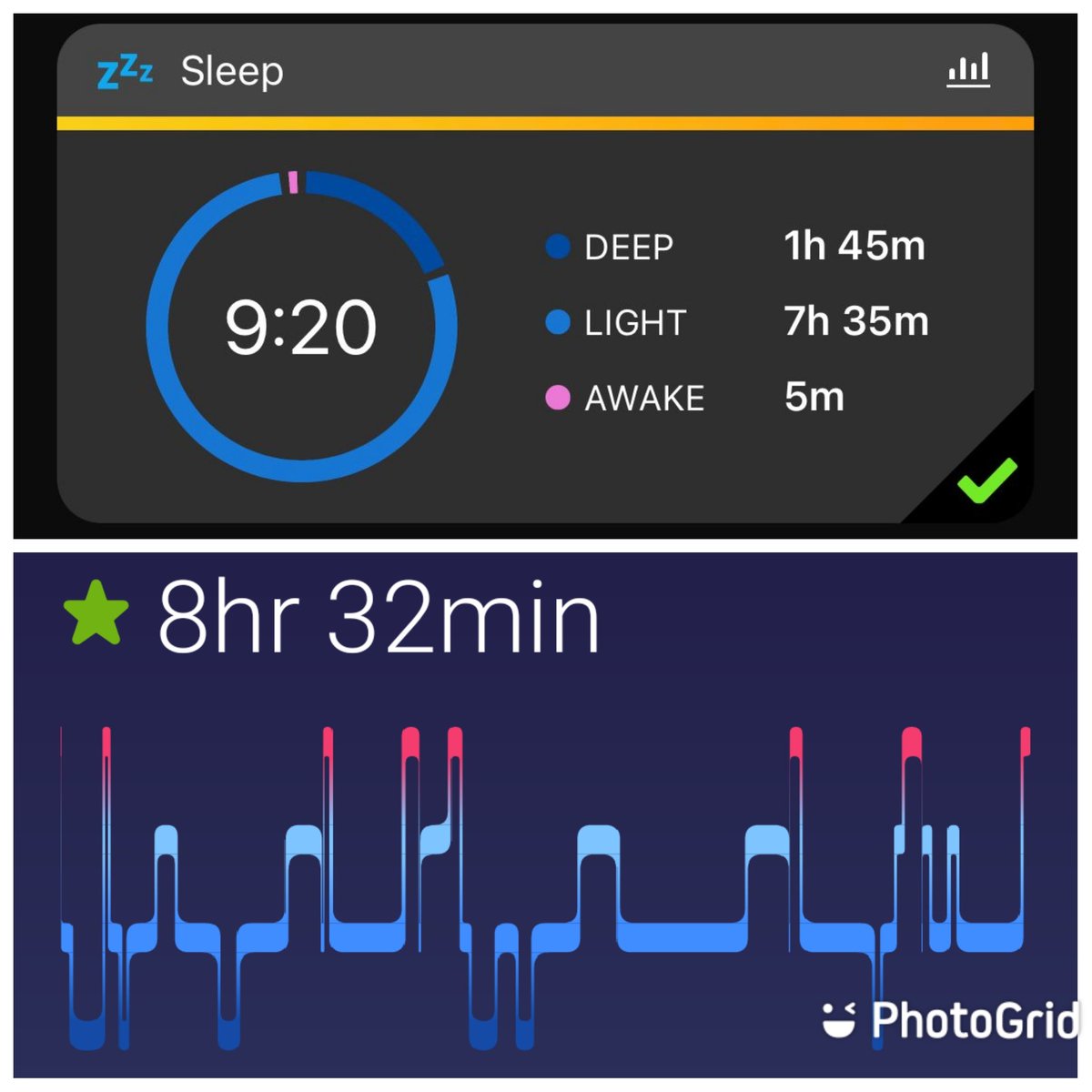 beanielp's tweet photo. My boyfriend always seems to get more sleep than me so last night I wore his @GarminUK as well as my @FitbitUK and the #garmin showed almost an hour more, we'd love to know why, which should we believe? #sleep #sleeping #sleepwell #Fitbit https://t.co/bZ0sX9HLKl
