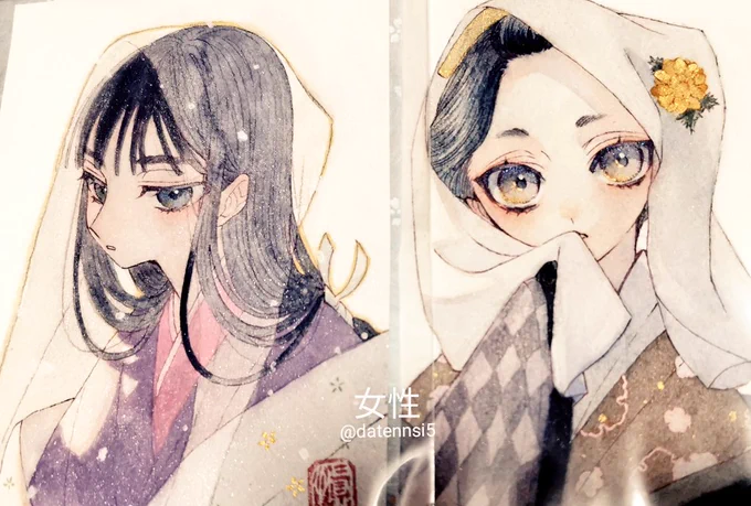 一応今回の展示作品は全て女性です。
変幻耳在の時は全員男の子だったので。 