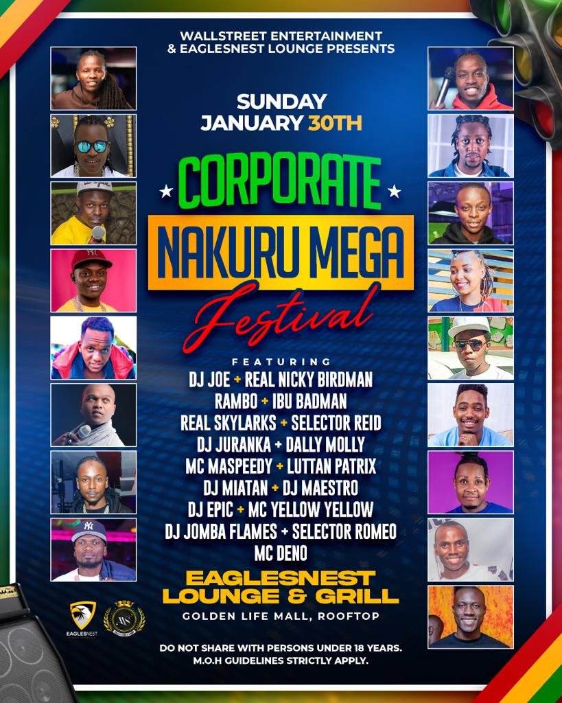 *CORPORATE NAKURU MEGA FESTIVAL*30.1.22>>>Alongside...@DeejayJoe <a href="/BirdmanNicky/">RealNickyBirdman</a>  <a href="/Deejayrambo1/">Deejayrambo</a> <a href="/Ibu_badman/">Ibu Badman - Hype Boss</a> <a href="/RealSkylarks254/">Real Skylarks254</a> @SelectorReid <a href="/DeejayJuranka/">Deejay juranka</a> <a href="/DallyMolly/">Molly Dally</a> @McMaspeedy <a href="/Miatan84/">Deejay_miatan</a> <a href="/deejaymaestro/">deejaymaestro</a> <a href="/djepicnyc/">DJ Epic</a> @McYellowYellow @DeejayJombaFlames @SelectorRomeo @McDeno