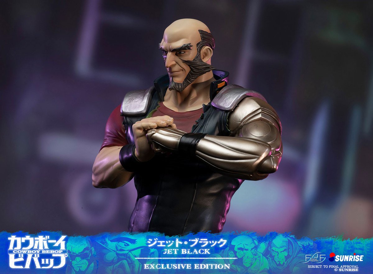 First4Figures's tweet photo. Happy 6th Anniversary to the First 4 Figures Official Collectors Club! To celebrate and as our way of showing thanks to the entire #F4FCommunity, we would like to give away a Cowboy Bebop - Jet Black (Exclusive Edition) statue to one lucky winner! https://t.co/pfFss1gFlB