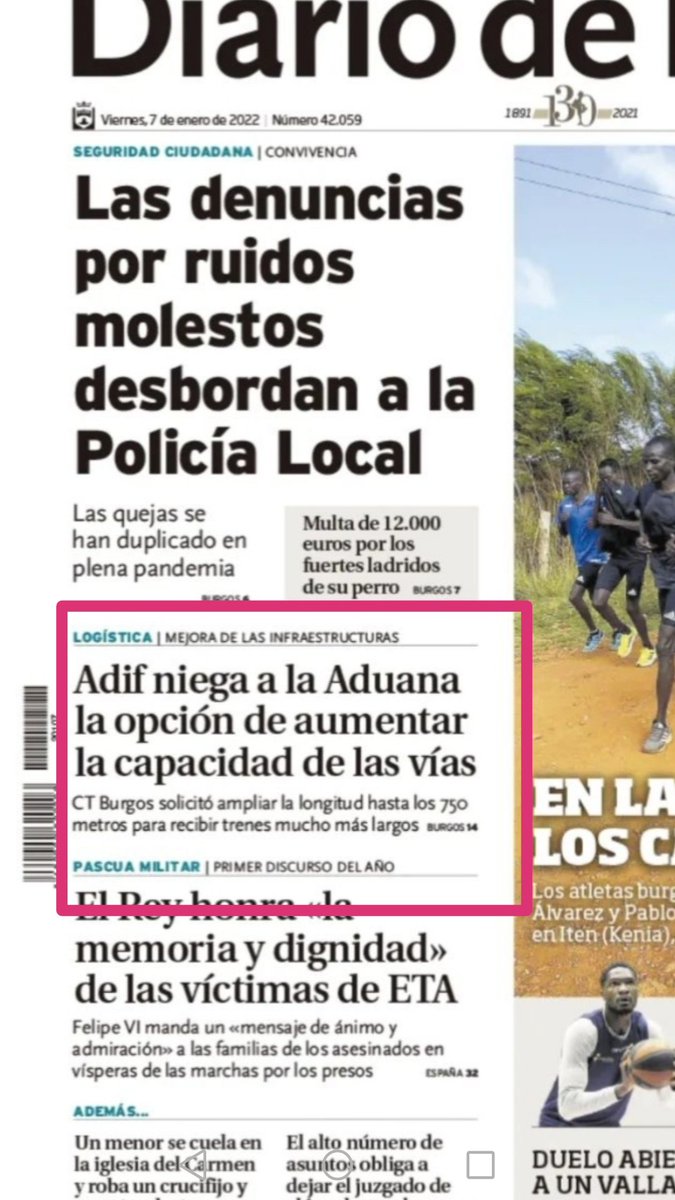 socibur's tweet photo. Otra perla de @Adif_es y el @mitmagob con #Burgos.
🔴La ampliación de apartados a 750 m, en zonas factibles como es Villafría y los puntos de la línea q recorre el 🚂Directo, posibilitan un mayor transporte de mercancías por convoy, factibles por la mínima pendiente d su trazado https://t.co/frasOLZvND