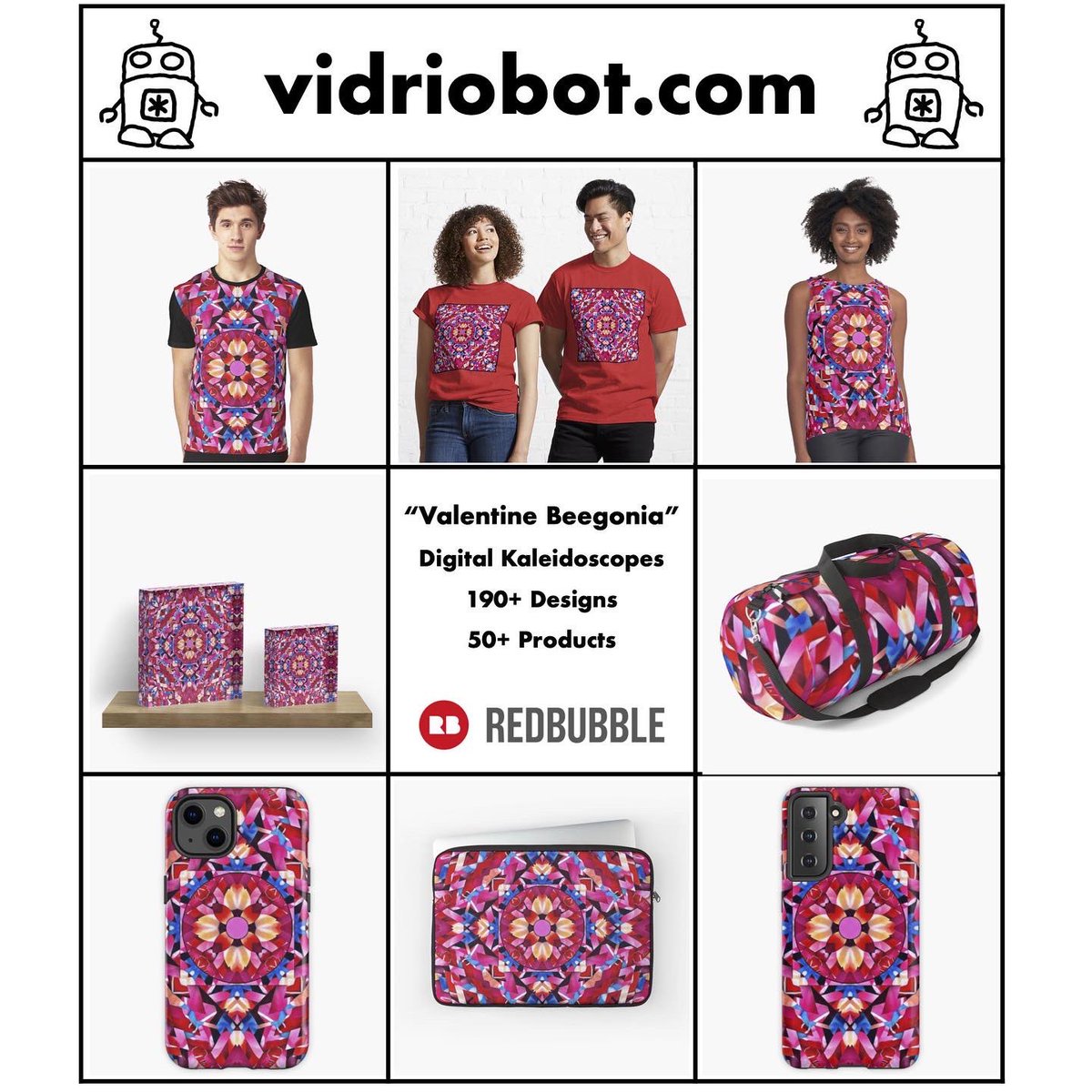 vidrio_bot's tweet photo. Valentine Beegonia

Fine Art America: https://t.co/RcFASCZ86n

Redbubble: https://t.co/X9pXo4pXAc

A red, pink, blue, and yellow digital kaleidoscope created using a photo of a decorative serving dish in Valentine, Nebraska.

#digitalkaleidoscope #digitalart 

© Vidriobot https://t.co/ZUPOpllyKd