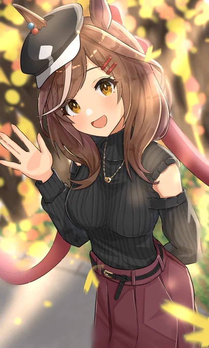「ごめんね〜待たせちゃった?」
#ウマ娘 #マチカネタンホイザ 
