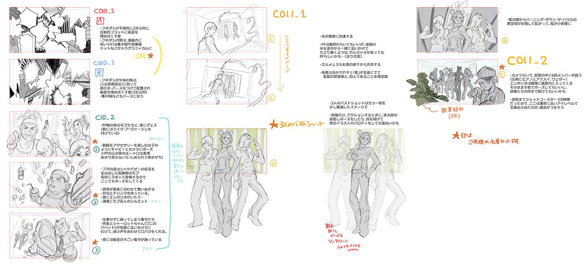 Various behind the scenes material for Stone Ocean's opening by Kamikaze Douga

Source: https://t.co/6eet9pWpgR 