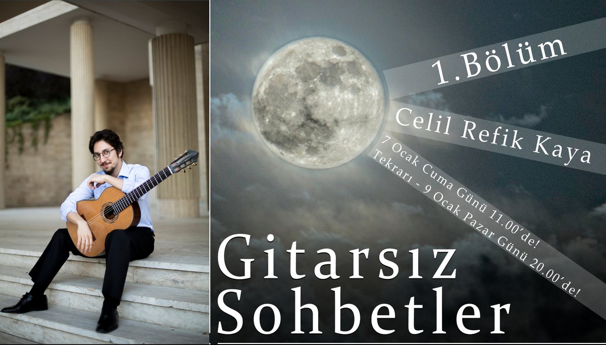 11.00'de Borusan Klasik Radyo'da yepyeni programımız "Gitarsız Sohbetler" başlıyor! Kaçırmayın! İlk konuğum Celil Refik Kaya! 
Programı dinlemek için tek yapmanız gereken aşağıdaki bağlantıyı tıklamak------->karnaval.com/radyolar/borus…