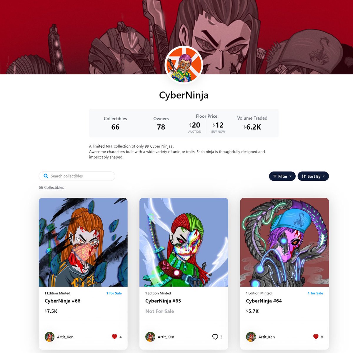 CyberNinjaNFT's tweet photo. CyberNinjas growing fast…78 owners and over 6k in volume!!

https://t.co/VErO2zZLfj

#CRO #Cronos #crofam #Cyberninja #NFT #LoadedLions #LoadedLionsFam #cryptocomnft https://t.co/YUrAh0MWpl