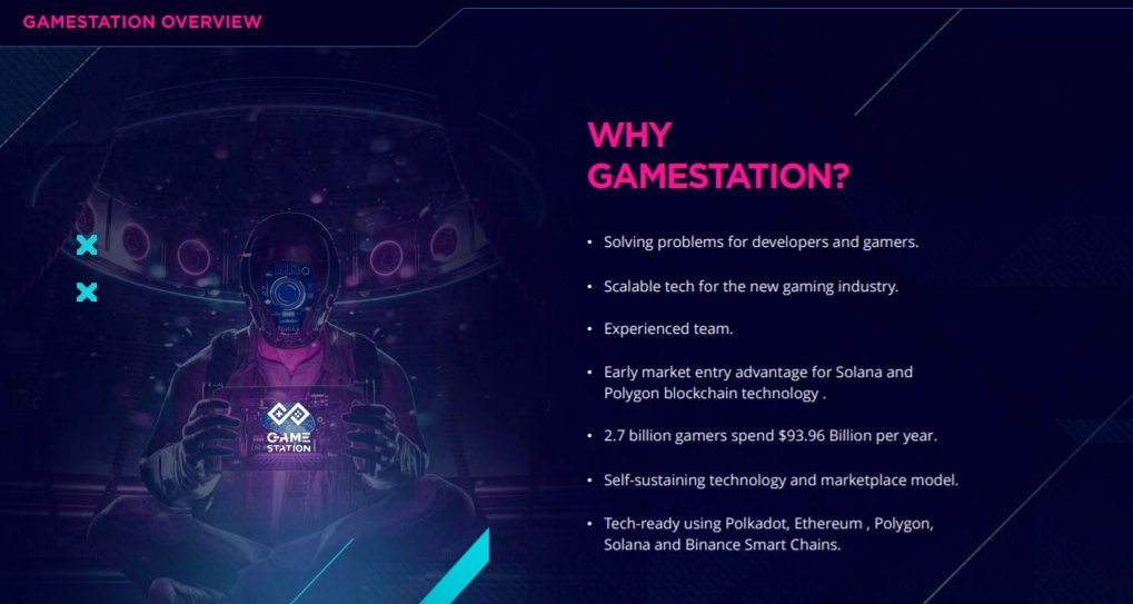 CryptoWinkle's tweet photo. 📲Take a Look At The @GameStationIO Overview🧐

⚛️@GameStationIO is a Multi-Chain Gaming Launchpad and #NFT Marketplace &amp; is the future of #blockchain gaming.

With #GST users can👇
▪️Invest📈
▪️Connect🤝
▪️Play🎮
▪️Earn💸

More Info⬇️
https://t.co/5iwTJm3lSc

$GAMER #NFTs #BTC https://t.co/gPENQOVZDs
