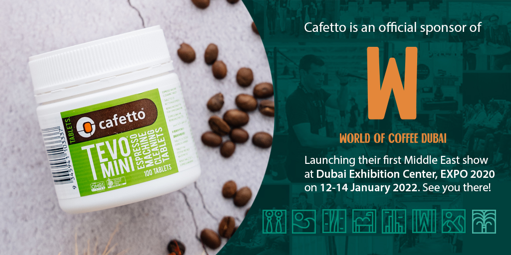 We are a proud sponsor of the World of Coffee Dubai! The first Middle Eastern trade show from the <a href="/SpecialtyCoffee/">Specialty Coffee Association</a> Association, and we are proud to be part of it!
Taking place between the 12th and 14th of January at the <a href="/DWTCOfficial/">Dubai World Trade Centre</a> 
#WOCDUBAI
#CafettoGlobal
#CafettoClean