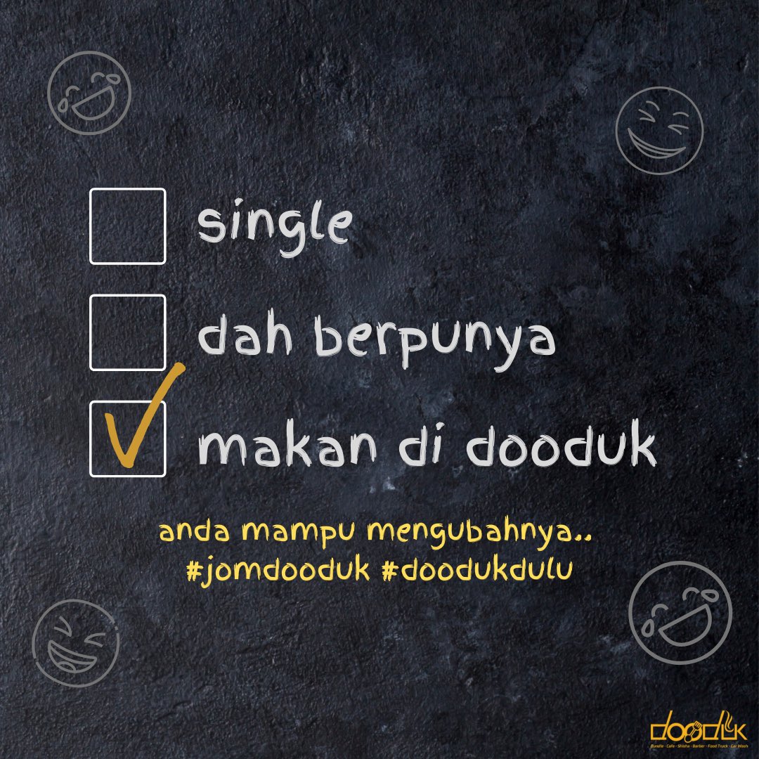 doodukcafe's tweet photo. Peringatan sempena tahun baru 2022 ni guys! 👨🏻‍🏫

Sekiranya makcik pakcik tanya "ko bila lagi nak kahwin?" 🤨 hehe sekarang @doodukcafe dah tolong bagi jawapan! 😬👍

Apa lagi! Ajak je pakcik makcik korang #doodukdulu 😆

Lokasi : TTDI Jaya, Shah Alam U2
Waze/Google : doodukcafe https://t.co/vtFYt29uOc