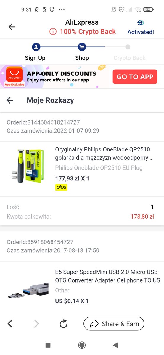 By using the SocialGood App, I got the same amount I spent on shopping in crypto for free!
Use invitation code: E4SEEA to shop practically free at over 1,800 stores
Already used by 270,000 people!
referral.socialgood.inc/?id=E4SEEA 
#SocialGoodApp_CryptoBack