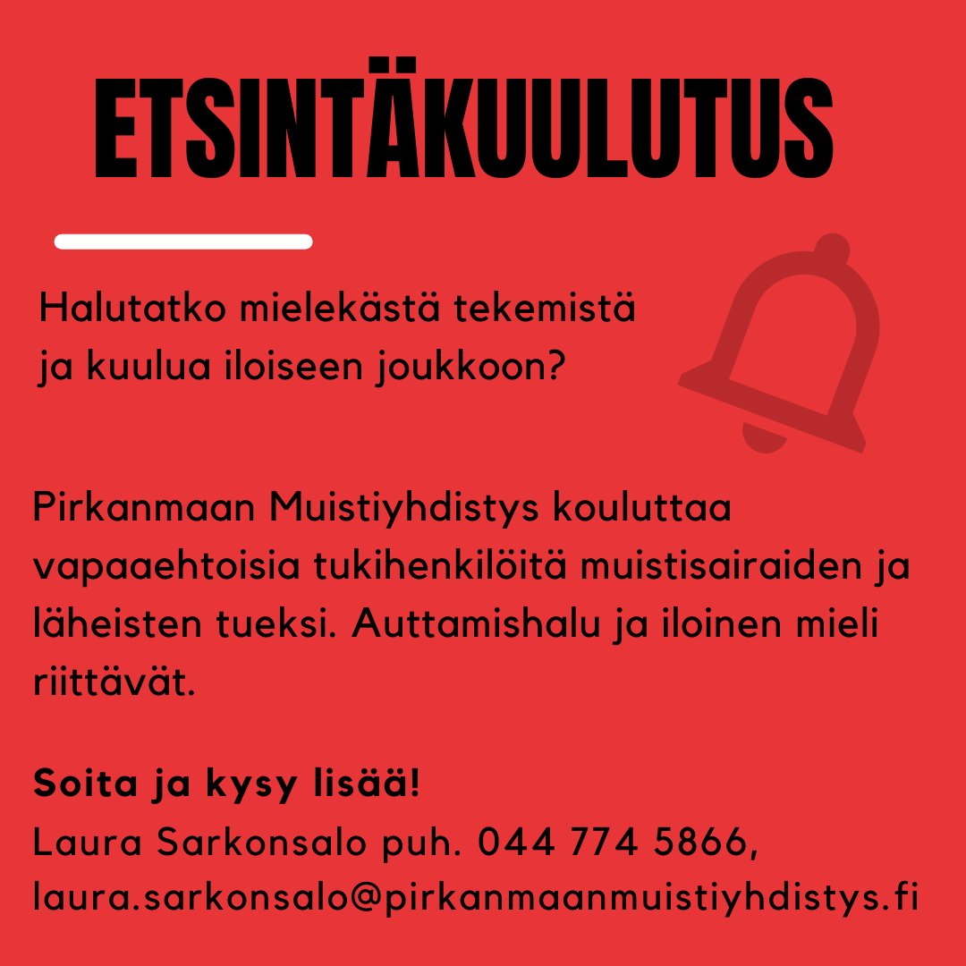 pirkanmaan's tweet photo. Lähde rohkeasti mukaan! 😊 #vapaaehtoistoiminta https://t.co/F8dshTIa3O