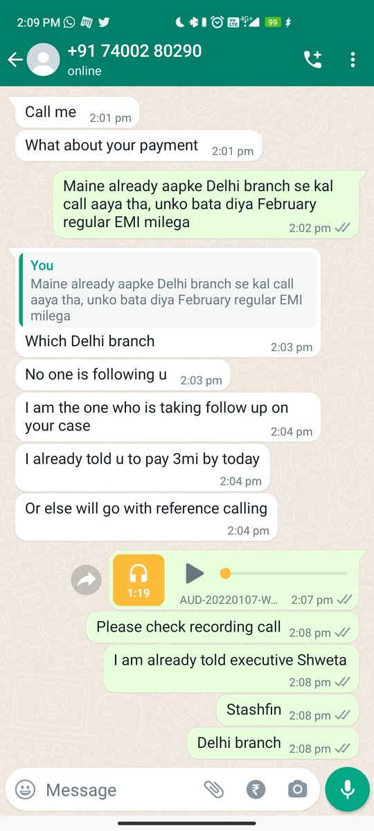 Dear <a href="/Stasheasy/">Stash</a> I am already told executive Ms Shweta, I am clear EMI starting from Feb 21, but your another executive Purni Thever force me to the payment on today, please check this issue <a href="/RBI/">ReserveBankOfIndia</a> <a href="/Pravinkks/">Pravin Kalaiselvan</a> <a href="/RMASindia/">RMAS Foundation #MIDDLE_CLASS (Mission 21K )</a> <a href="/IAF2021/">India Against Fraud</a> <a href="/Pareshjaani/">राहुल गांधी (खान)</a> <a href="/Jantaki_Aawaz/">जनता की आवाज़🕯️</a> <a href="/MumbaiPolice/">मुंबई पोलीस Mumbai Police</a>
