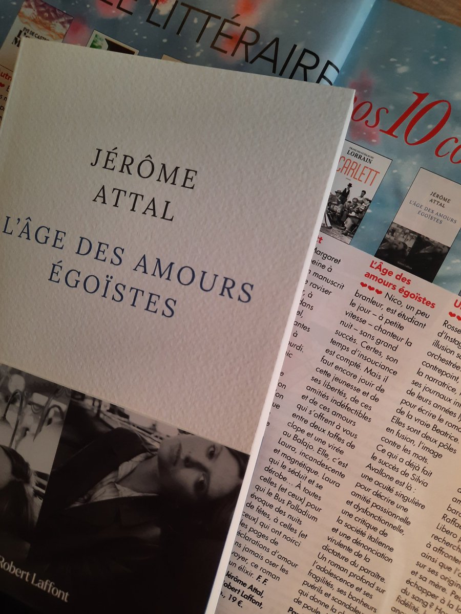 sperrierreplein's tweet photo. 🤩📚 Parmi les coups de ❤ du  @MagAvantages L'ÂGE DES AMOURS ÉGOÏSTES @jeromeattal 
"Ce roman est un élixir " @Fanfan_la_Rose 😍🙏 
@robert_laffont @chadepremare #rentreelitteraire
En librairie! https://t.co/QLTmpcuOjW