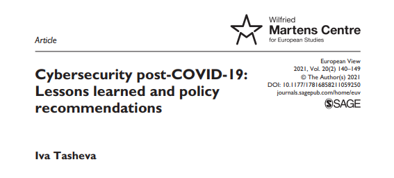 MartensCentre's tweet photo. 🇪🇺👀#EuropeanView: '#Cybersecurity post-#COVID19: Lessons learned and policy recommendations' by @Iva_Tasheva 👉https://t.co/1w9Z7h6b3F "Actions should include improving the cybersecurity of businesses, critical infrastructure &amp; users, and creating an #EU cybersecurity industry." https://t.co/NDhjWyvjFb