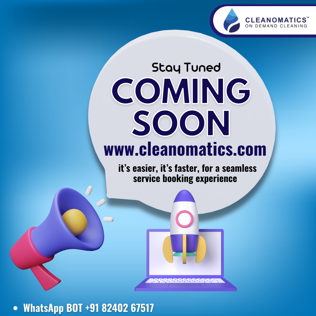Cleanomatics1's tweet photo. COMING SOON!
STAY TUNED
Call Us at +918240267517  
We provide expert cleaning services @Cleanomatics1 
#sofacleaning #homepainting #wallpainting  #homepaint #homecolor #homecleaning #homecleaningservice #drycleaningservice #laundryservice #carpetcleaning #officecleaningservice https://t.co/cJYgc3XQcw