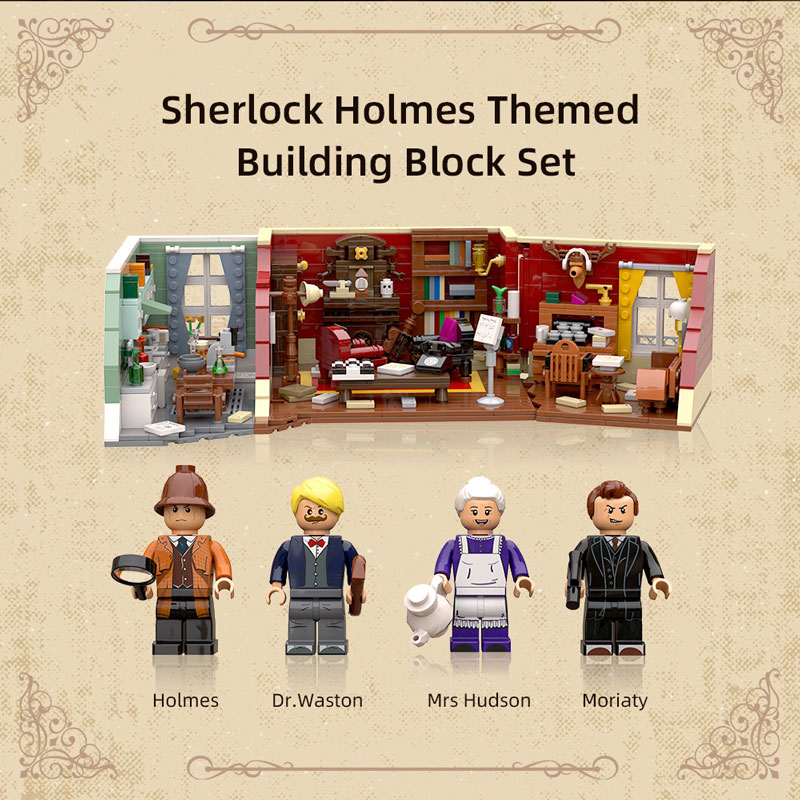 Pantasy4's tweet photo. Get a Sherlock Holmes Man detective 221B Baker Street
Enjoy the fun of restoring the classics scenes with the props and minifigures of the characters in the drama!Smiling face with heart-shaped eyes https://t.co/oVzVzZUeQ5