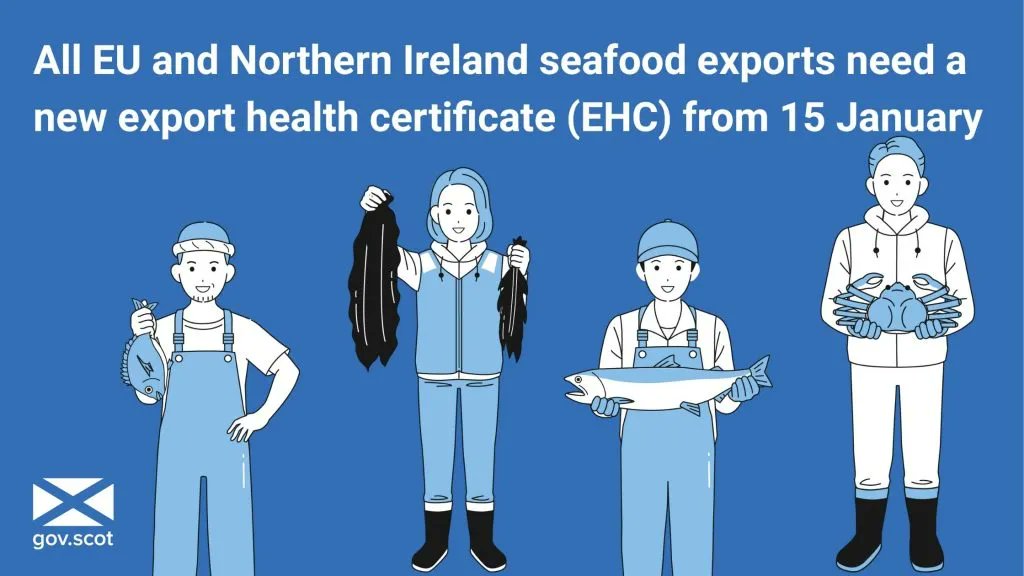 fisheriesappg's tweet image. New #Export Health Certificates will be required from 15 January for businesses exporting #fishery and #aquaculture products to the EU or Northern Ireland. EHCs demonstrate that health standards and regulations for the designated country have been met.  
buff.ly/3znq2DM